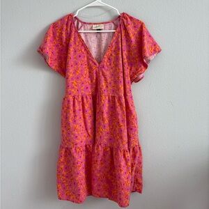 Universal Thread Pink and Orange Floral Dress